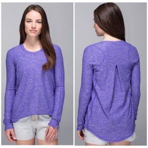 Lululemon Tuck & Flow Long Sleeve Heathered Bruised Berry Purple Medium